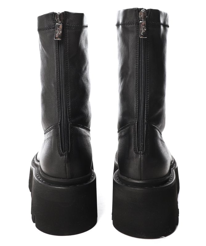 Lofina Black Leather Back Zip Boots Jules B