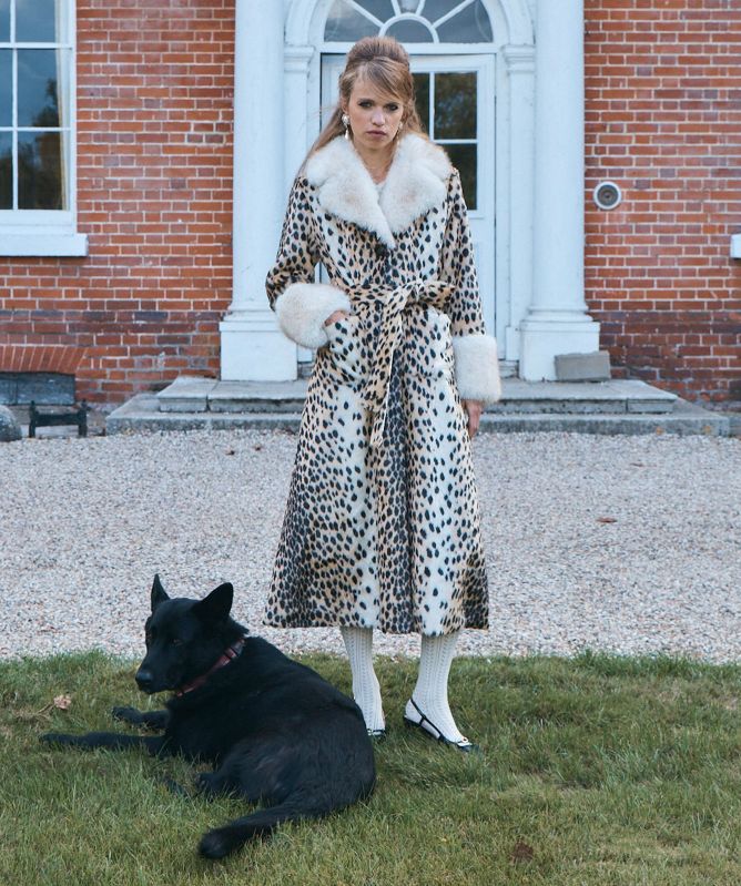 Queens of Archive Priscilla Cheetah Print Faux Fur Maxi Coat