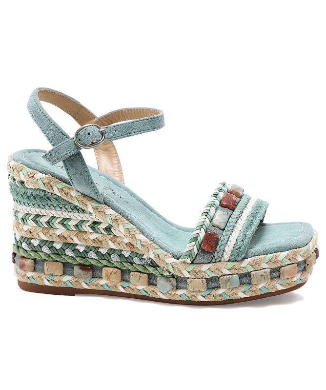 Alma en Pena Esmeralda Suede Wedge Sandals