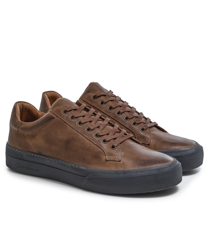 Oliver Sweeney Piodao Grained Leather Cupsole Trainers