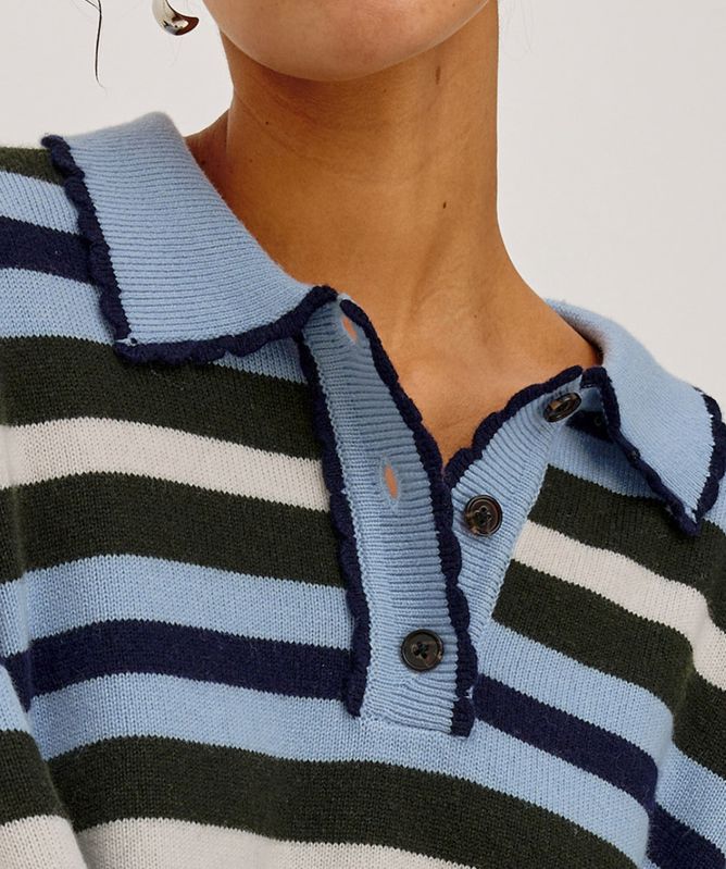 Rails Delora Striped Polo Jumper