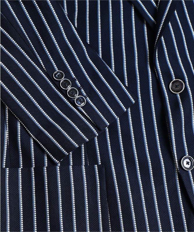 Circolo 1901 Slim Fit Henley Stripe Jacket