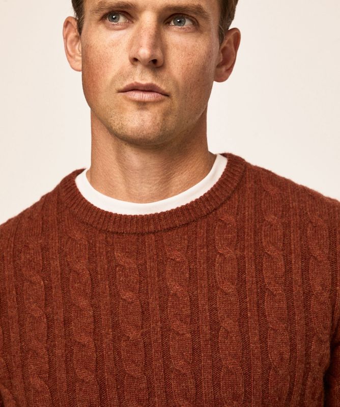 Hackett Cashmere Mix Cable Jumper