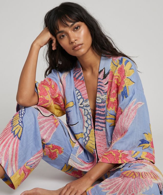 One Hundred Stars Crane Kimono