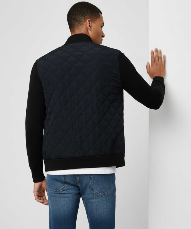 BOSS Quilted Front Zip Jacket