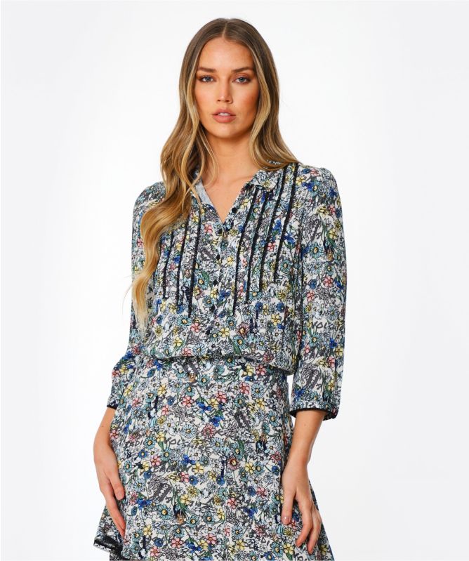 Zadig and Voltaire Raspail Crinkle Floral Dress