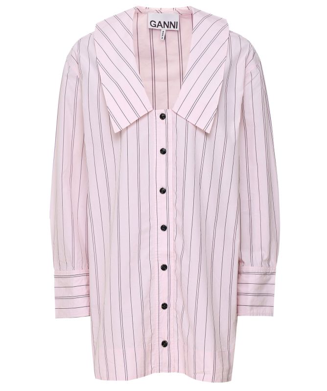 GANNI Organic Cotton Stripe Shirt