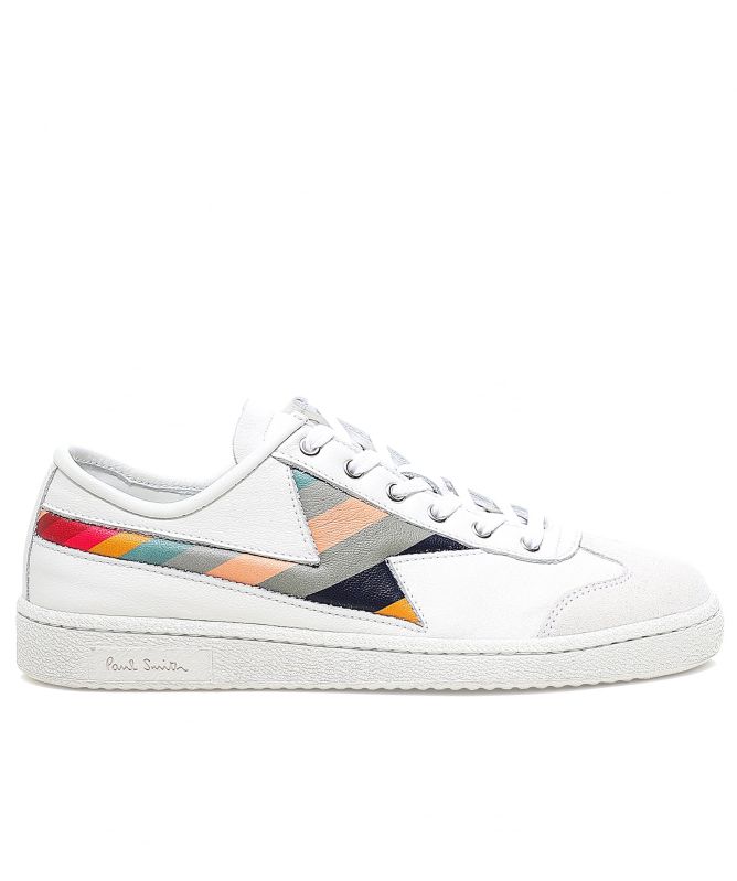 Paul Smith White Ziggy Leather Trainers | Jules B
