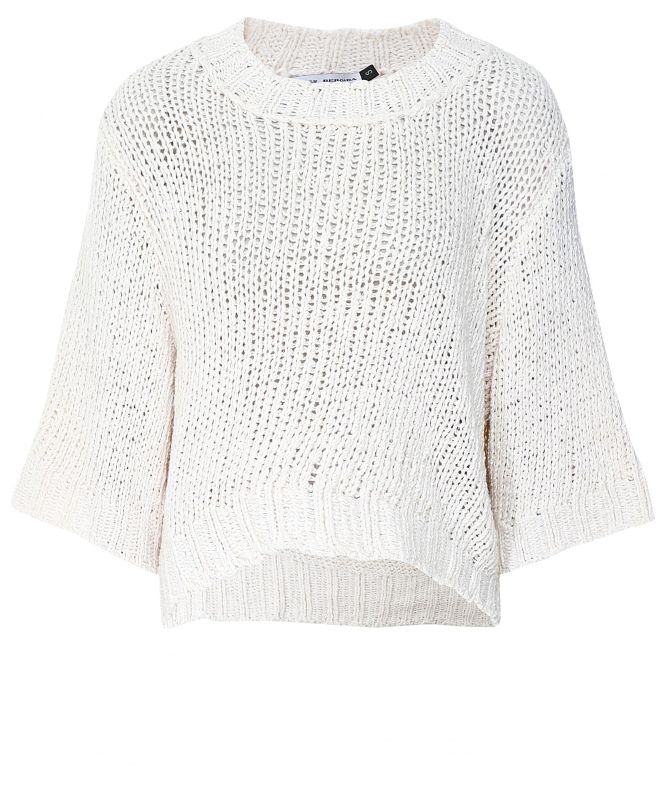 Lurdes Bergada Rustic Cropped Cotton Jumper