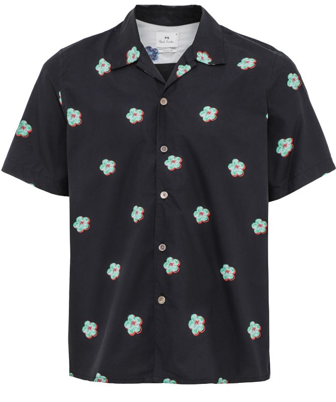 Paul Smith Zine Floral Print Cotton Shirt