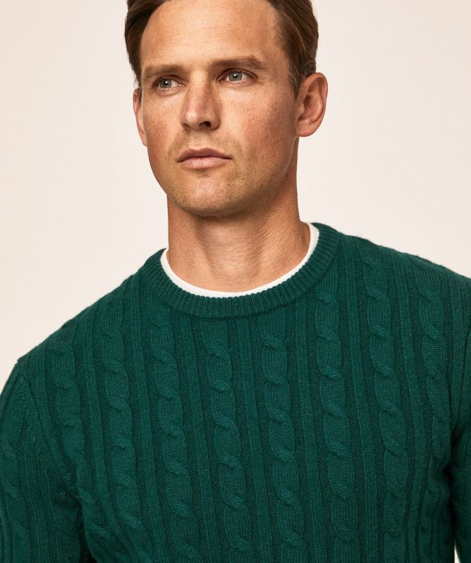 Hackett Cashmere Mix Cable Jumper