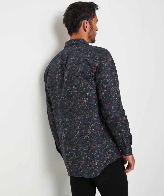 Paul Smith Regular Fit Leaf Print Shirt