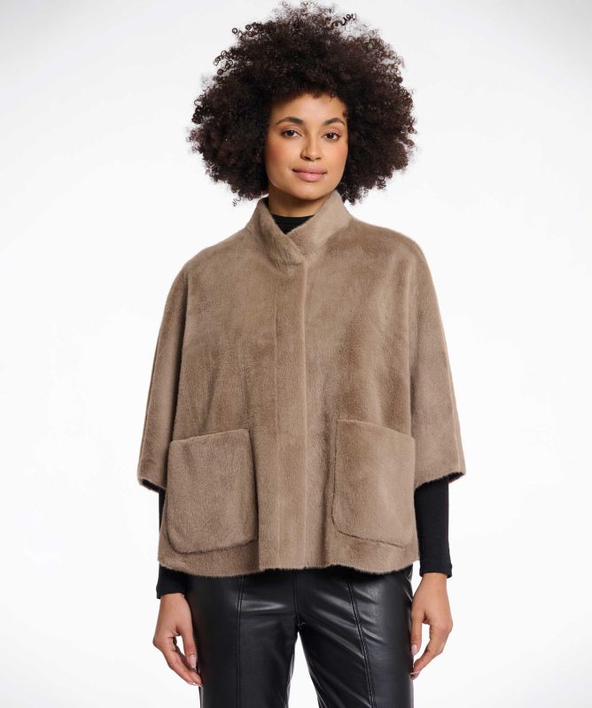 Rino and Pelle Dewi Faux Fur Cape