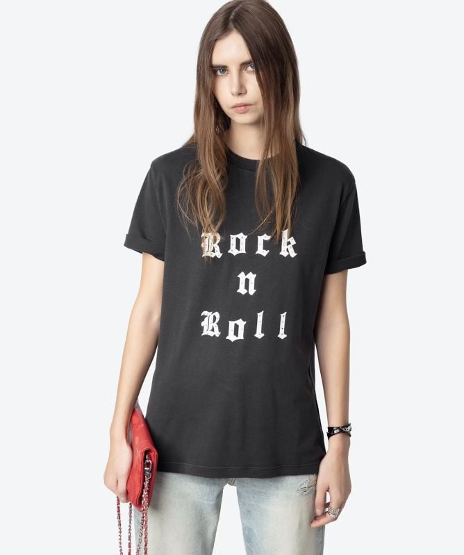 EDWIN ROCK N ROLL STRASS Tシャツ Zadig & Voltaire Edwin Rock N Roll T-Shirt