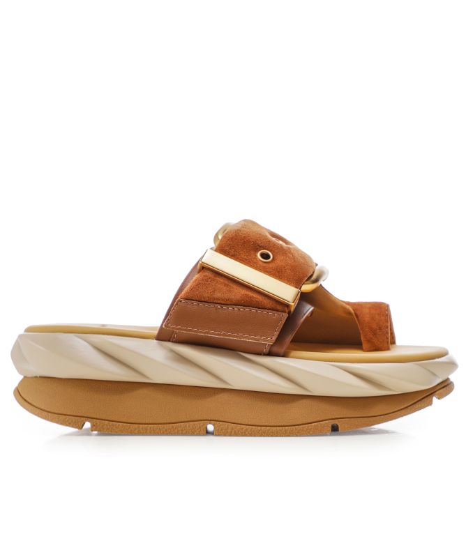 4CCCCEES Mellow Glow Soft Brown Sandals