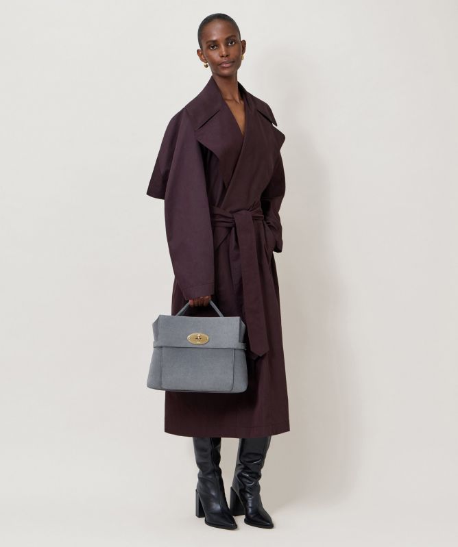 Mulberry Stevie Top Handle Suede Bag