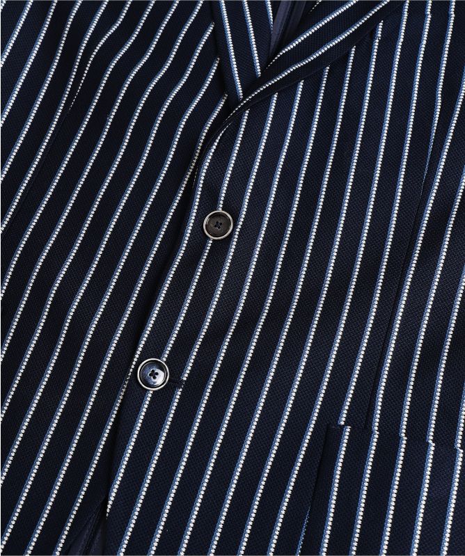 Circolo 1901 Slim Fit Henley Stripe Jacket