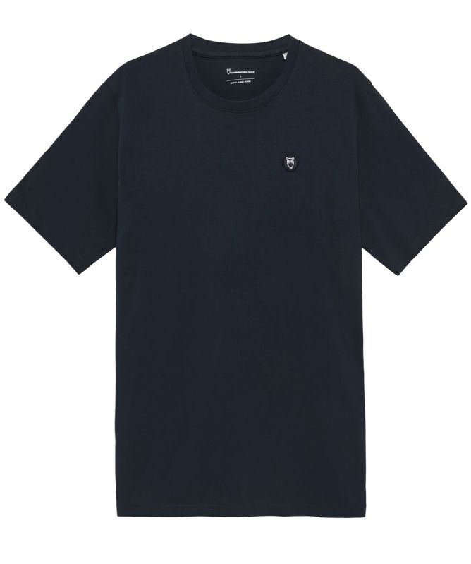 Knowledge Cotton Regular Fit Badge T-Shirt