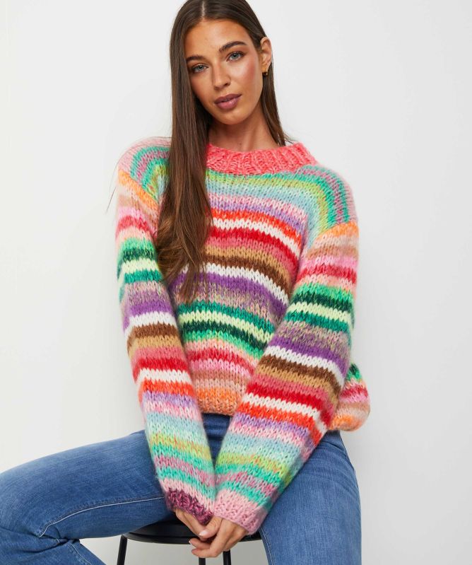 Dawn X Dare Genova Striped Mohair Jumper