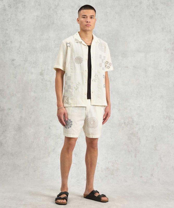 Wax London Embroidered Doodle Kurt Shorts
