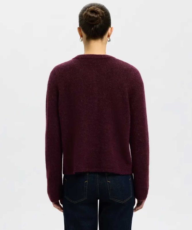 Selected Lulu Round Neck Knit Cardigan