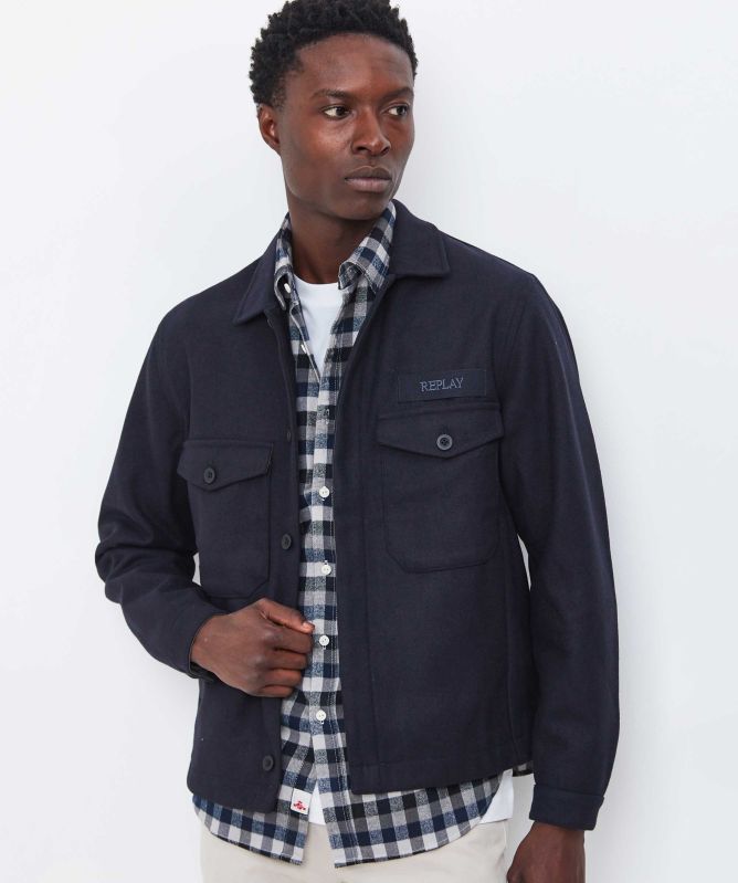 Replay Wool Blend Overshirt