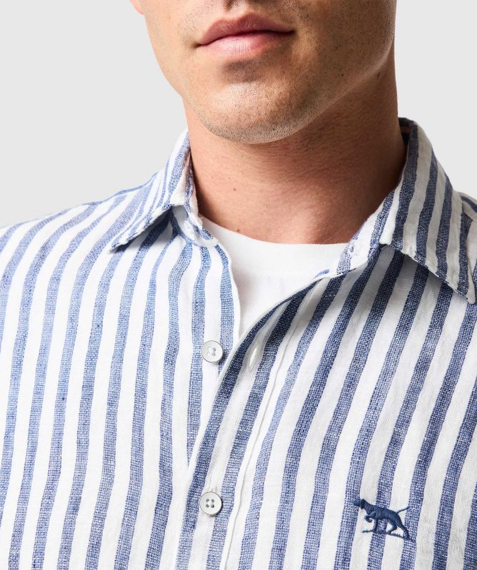 Rodd and Gunn Seadown Striped Linen Shirt