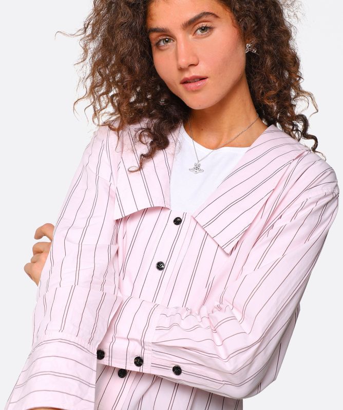 GANNI Organic Cotton Stripe Shirt