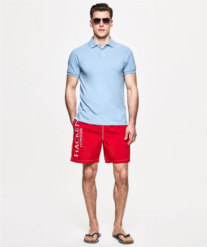 Hackett Branded Solid Swim Shorts