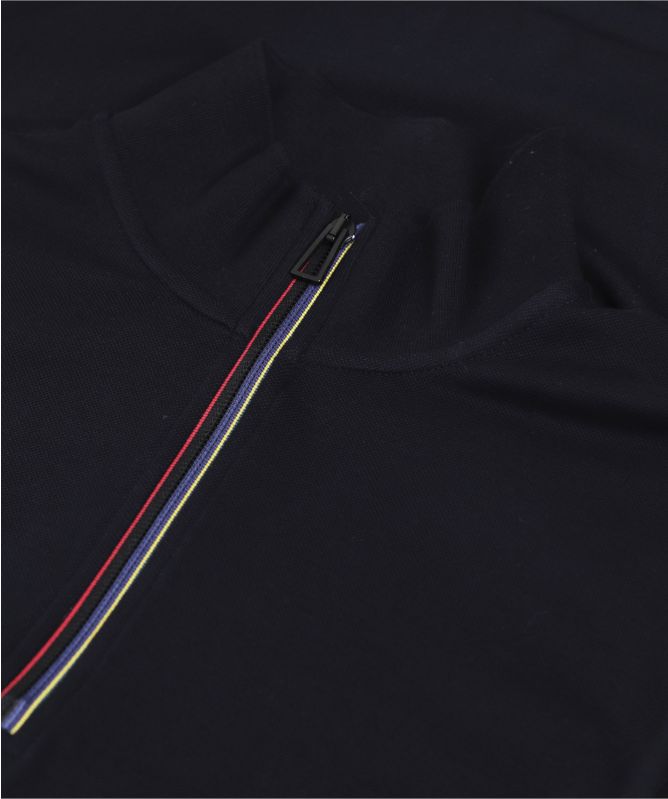 Paul Smith Cotton Pique Half-Zip Polo Shirt