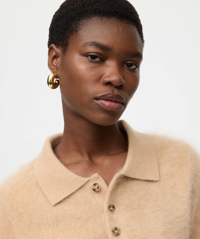 Soft Goat Brushed Pique Polo Jumper
