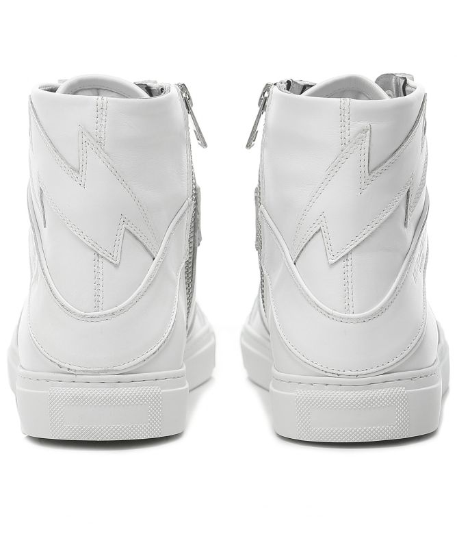 Zadig and Voltaire High Leather Flash Trainers