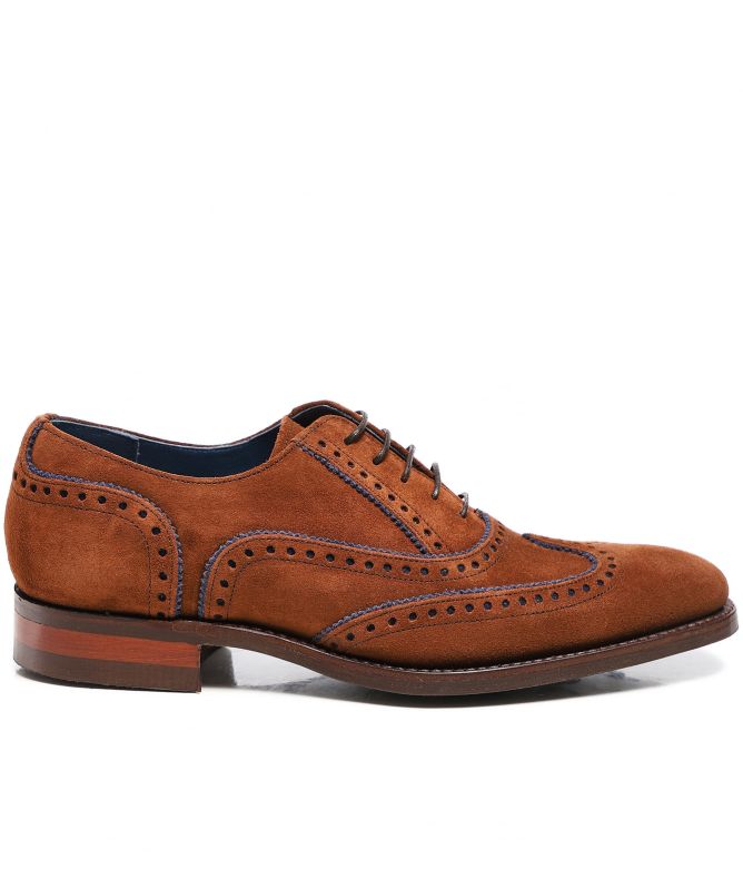 バーカー Barker Oxford 明るくっ Brogue 濃茶 スエード 7.5F