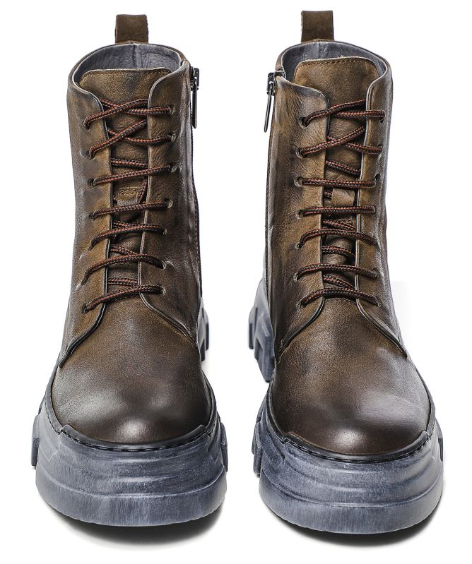 Lofina Lace Up Leather Boots