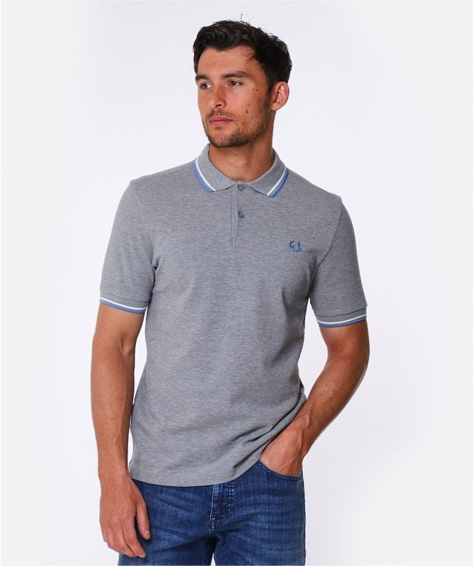 トップス The Fred Perry Shirt - M3600 M3600 - Light Ice / Silky Peach / Tennis Blue | The Fred