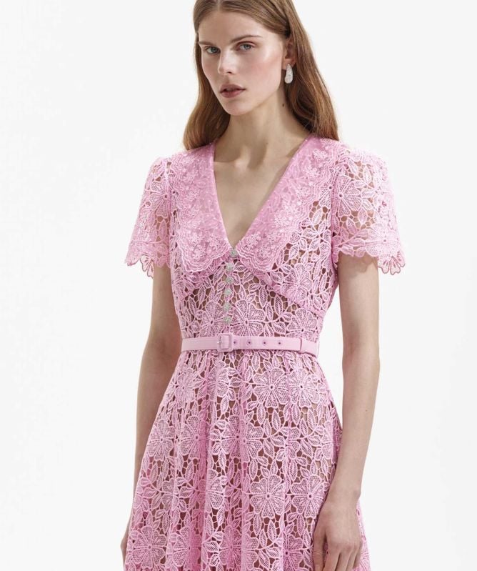 self-portrait☆Guipure Lace Midi Wrap ワンピース【UK発】 self-portrait☆Guipure Lace Midi Wrap ワンピース【UK発】