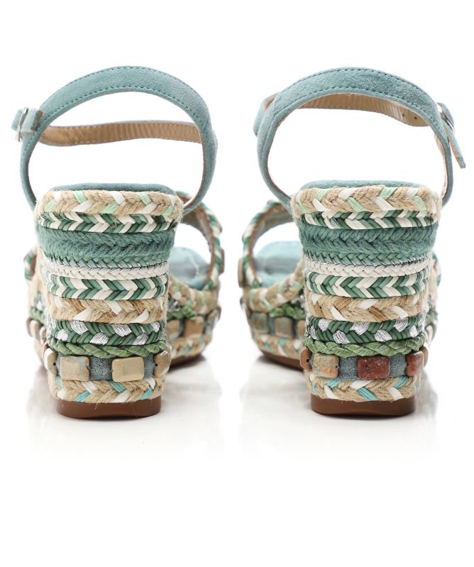 Alma en Pena Esmeralda Suede Wedge Sandals