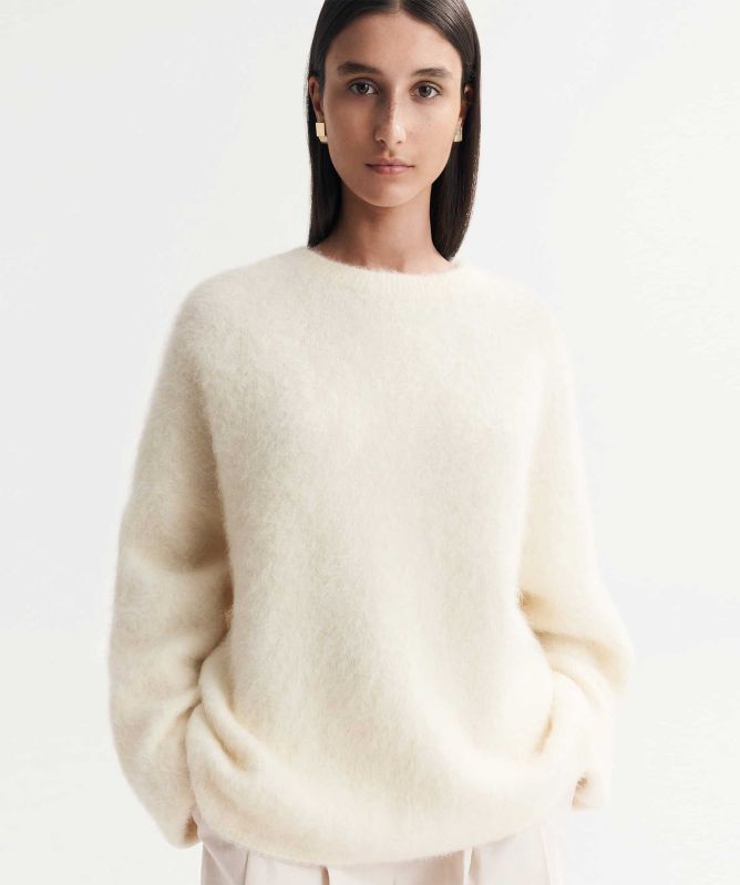 Brushed Alpaca Crewneck Jumper
