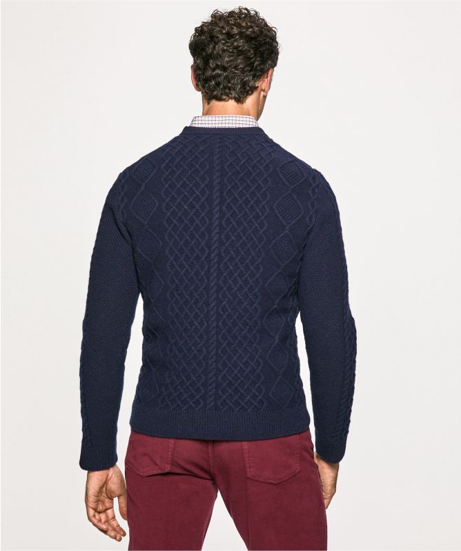 Hackett Cable Knit Crew Neck Jumper