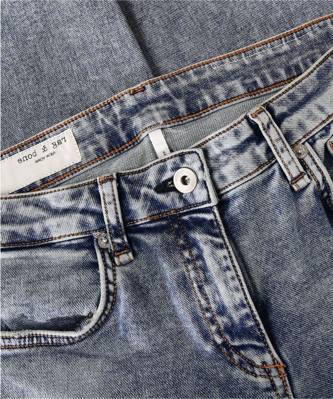 rag & bone Dre Low-Rise Acid Wash Boyfriend Jeans