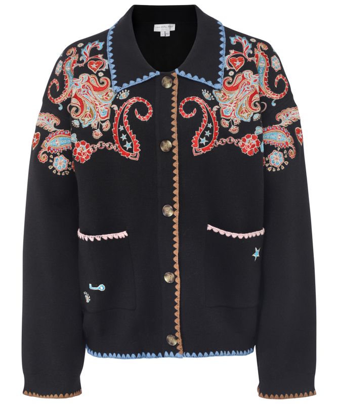 Never Fully Dressed Paisley Embroidered Cardigan