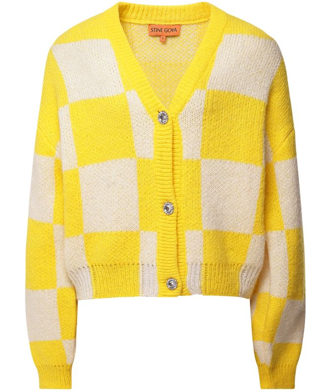 Stine Goya Yellow Check Amara Cardigan | Jules B