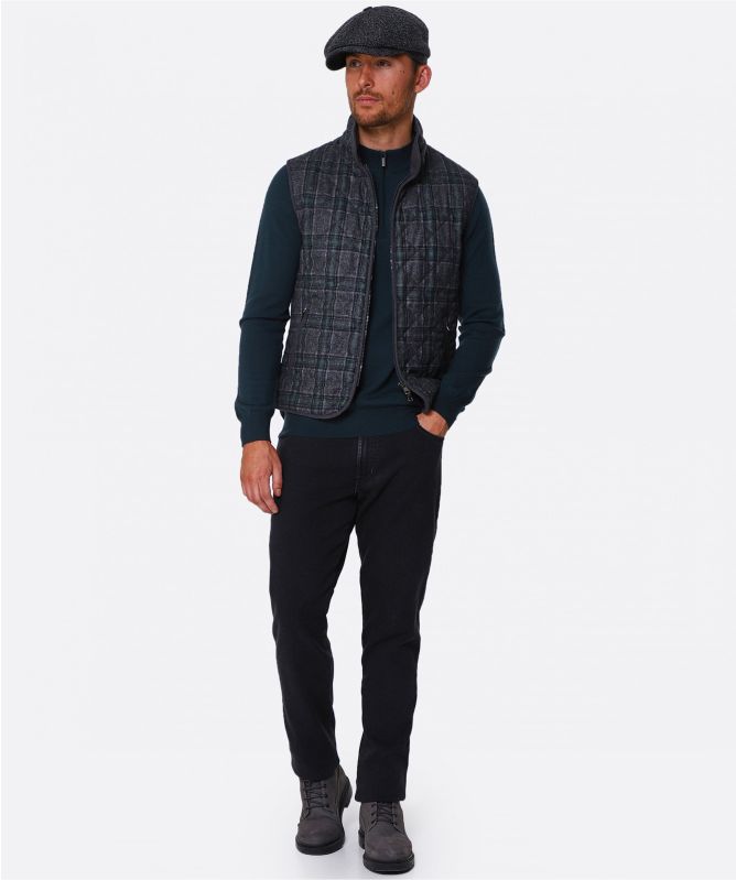 Waterville Water-Repellent Tartan Wool Theo Gilet