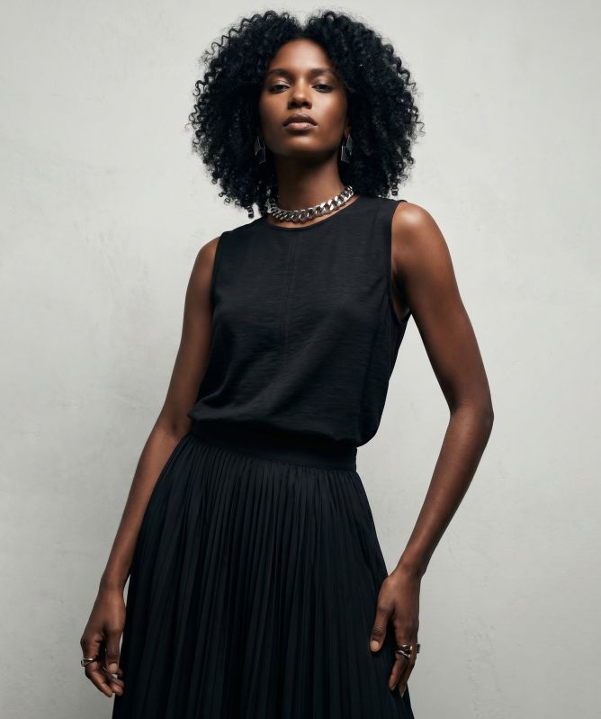 Milla Round Neck Linen Top