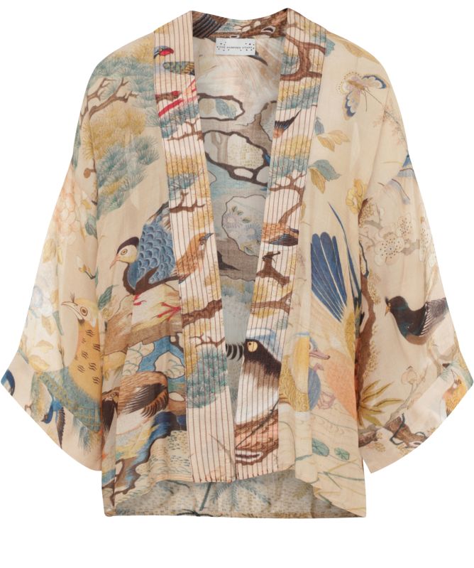 One Hundred Stars Hummingbird Nude Kimono
