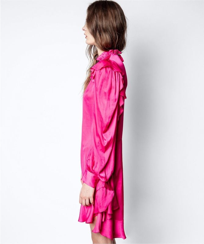 Zadig & Voltaire Pink Ruins Satin Dress | Jules B Zadig & Voltaire Pink Ruins Satin Dress | Jules B