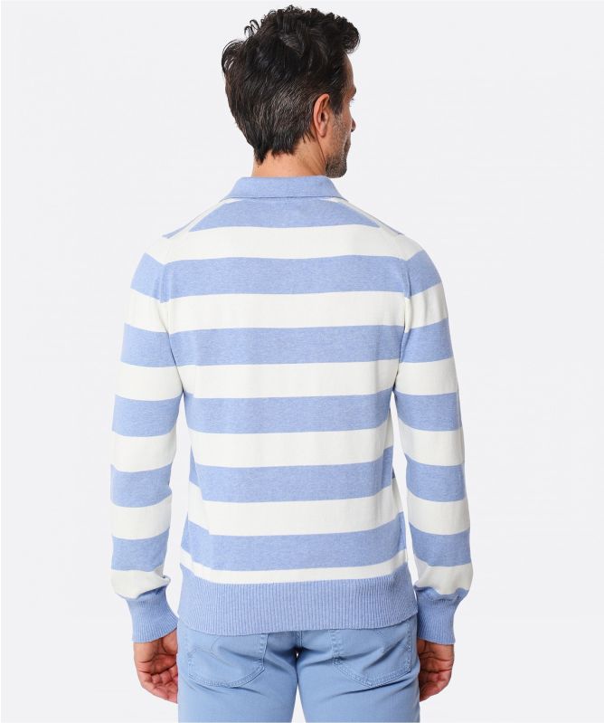 J. Blades Cotton Striped Brogan Polo Shirt