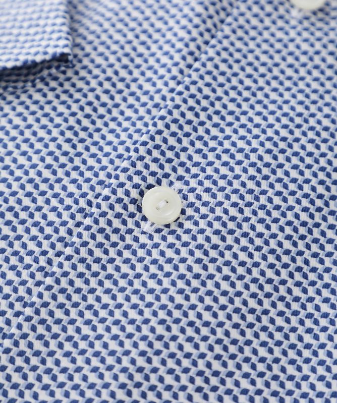 Eton Slim Fit Short Sleeve Print Shirt