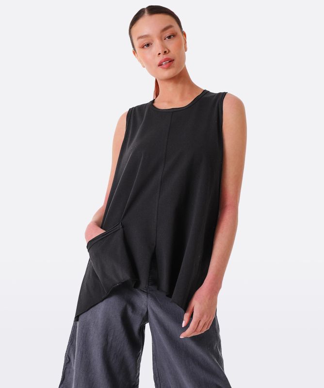 Philomena Christ Sleeveless Slit Hem Top