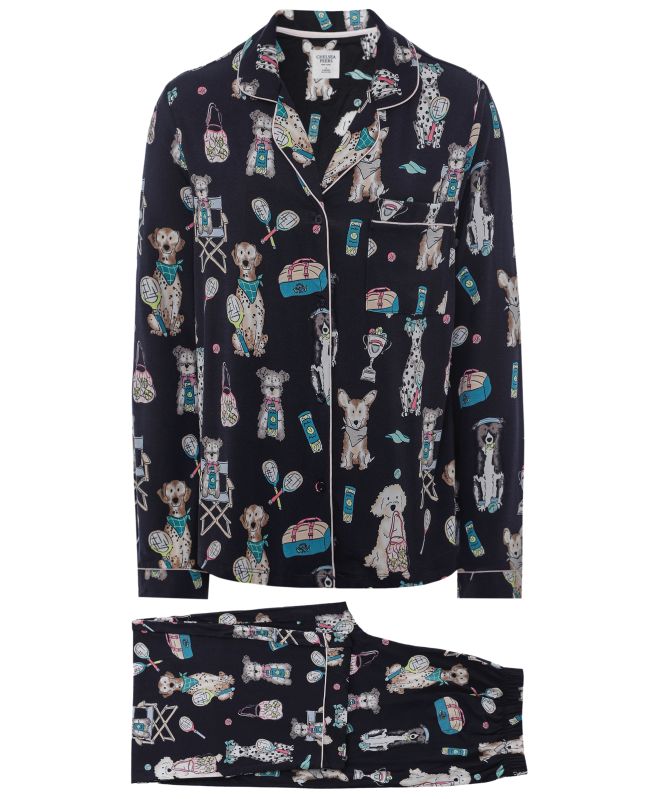 Chelsea Peers Tennis Dogs Print Long Pyjamas